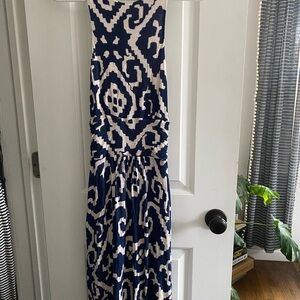 Maeve Blue and White Patterned Dress